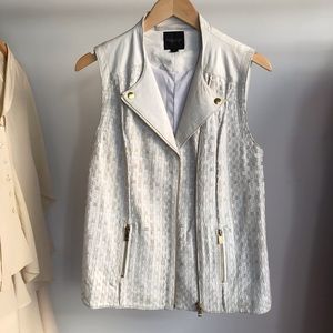 AS by DF woven white leather vest